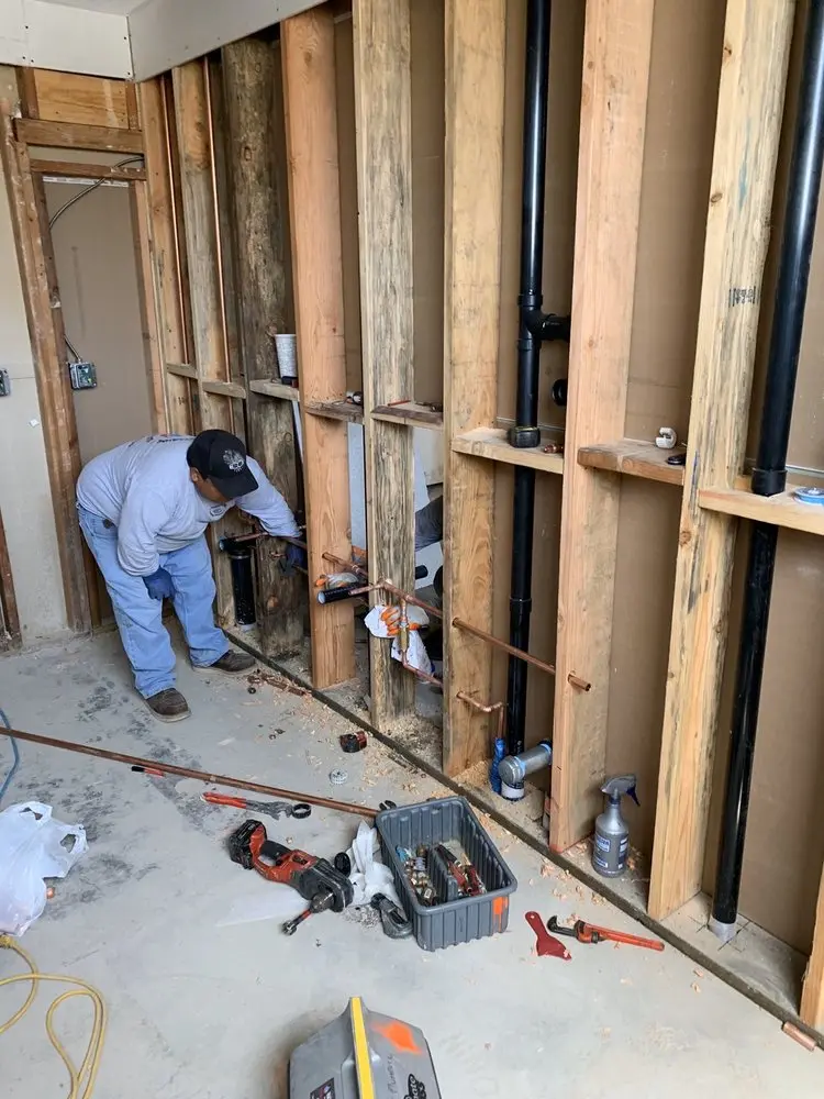 Commercial rough-in plumbing for Gas Line Repair in Hampton
